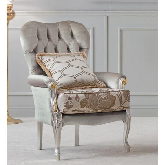 exkluzivne elegantne kreslo luxus salon nabytok zlate biele calunene zamatove drevo calunene klasicke vila luxus obciansky.jpg